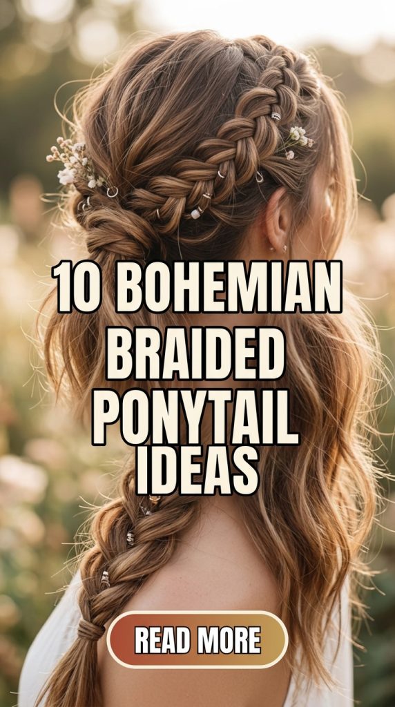 10 Bohemian Braided Ponytail Ideas