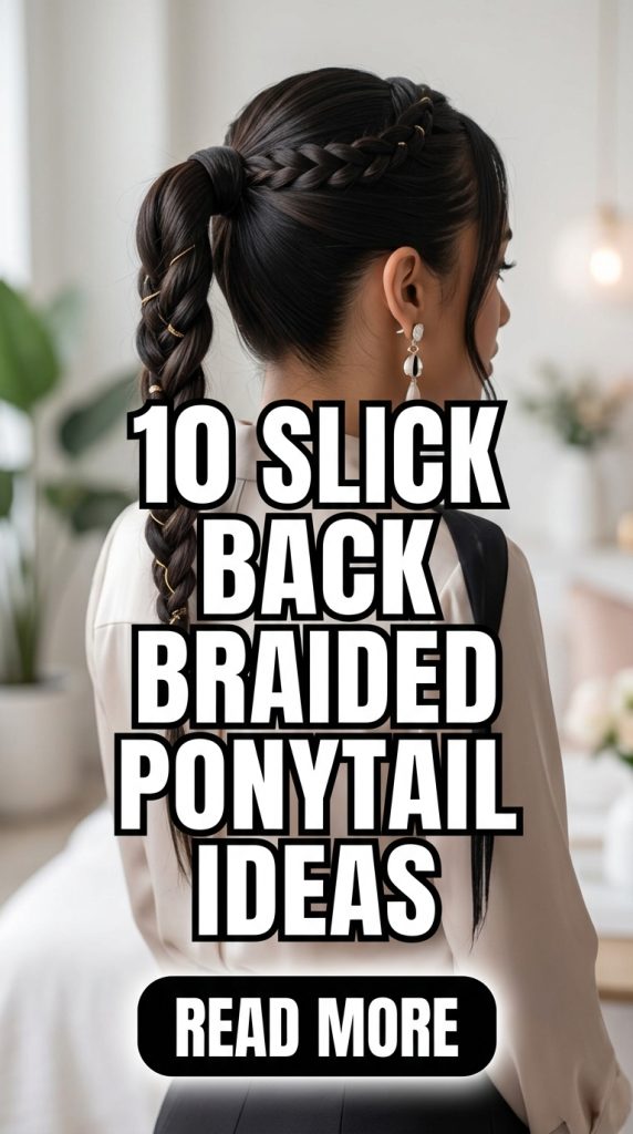 10 Slick Back Braided Ponytail Ideas