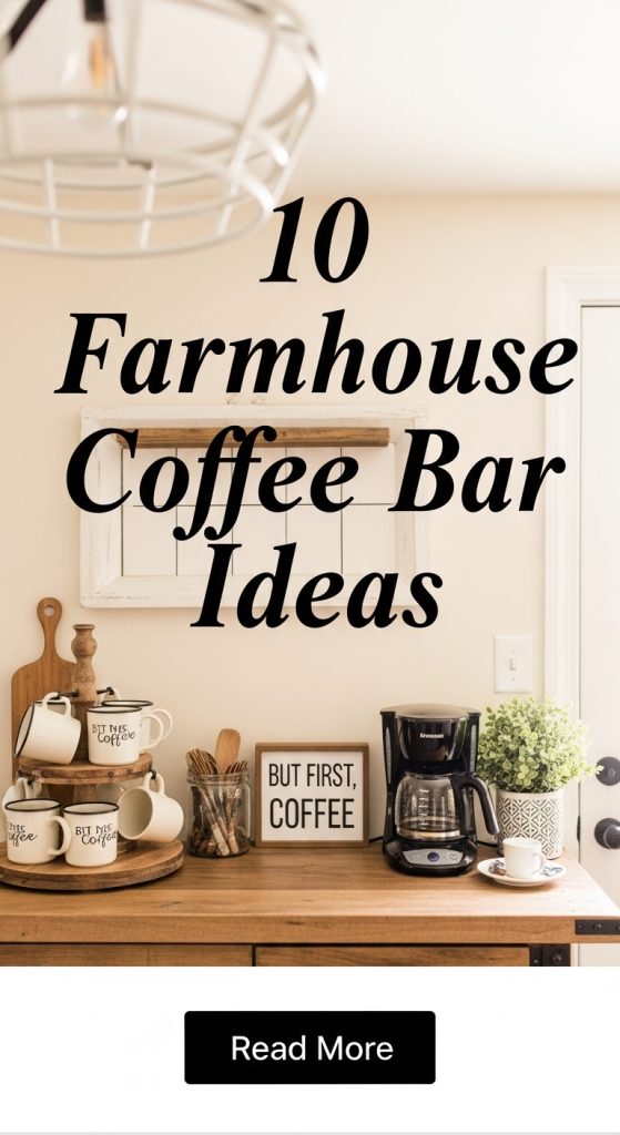 10 Farmhouse Coffee Bar Ideas