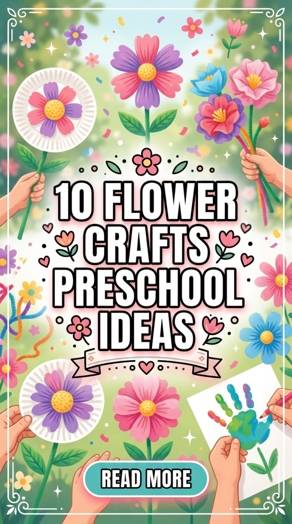 10 Flower Crafts Preschool Ideas