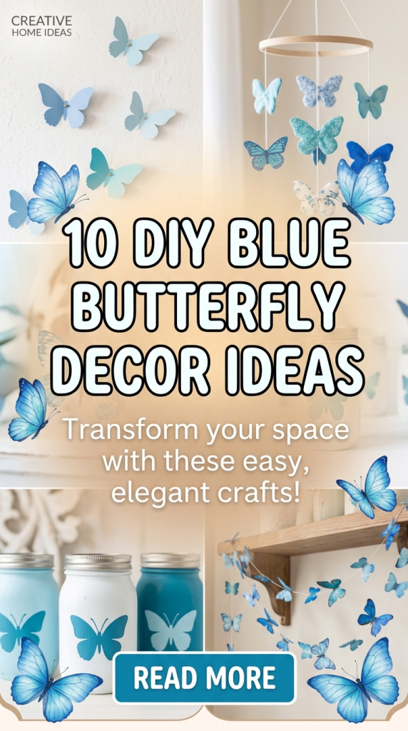 10 DIY Blue Butterfly Decor Ideas