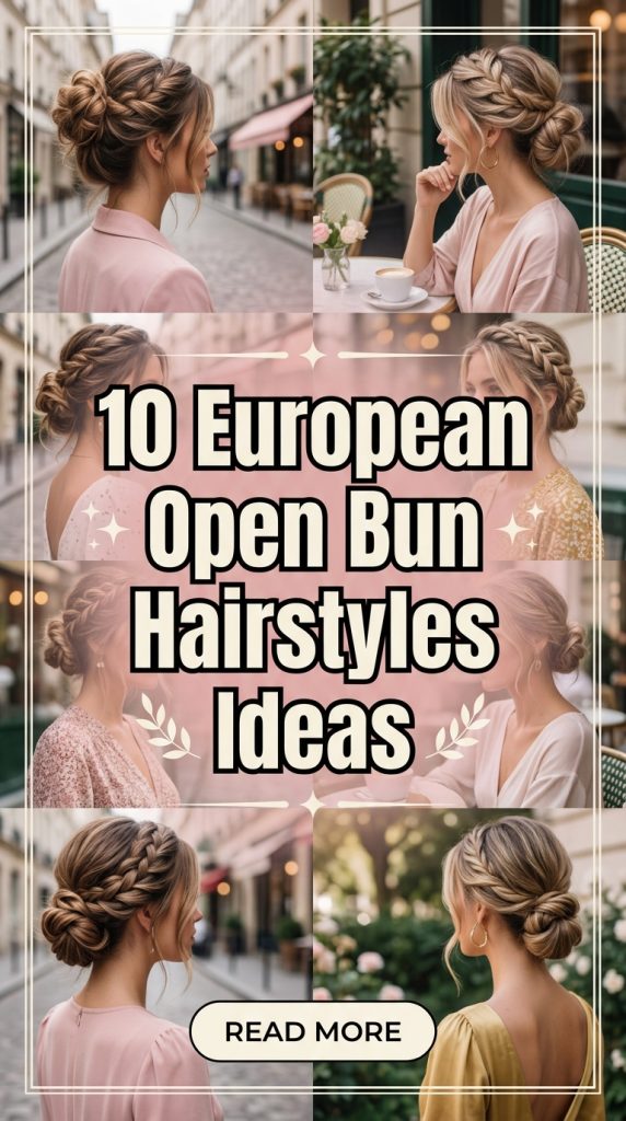 10 European Open Bun Hairstyles Ideas