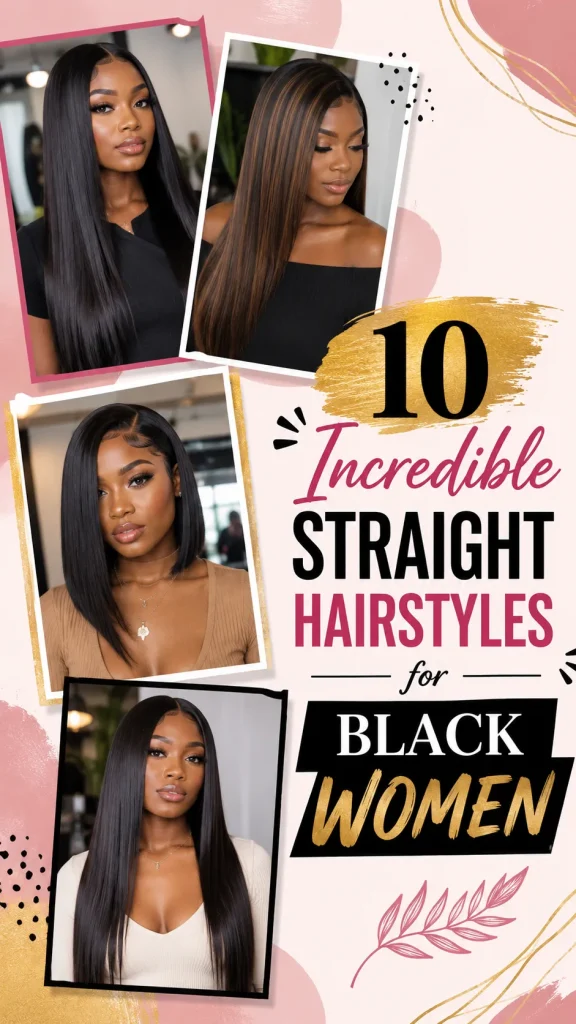 10 Incredible Straight Hairstyles for Black Women